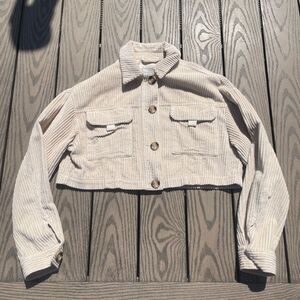 ASOS Size 4 Cropped Button-up Corduroy Jacket
Shacket Tan 100% Cotton